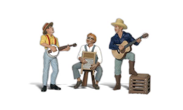 Pickin' and Grinnin' - G scale - Two guitar pickers and one washboard strummer