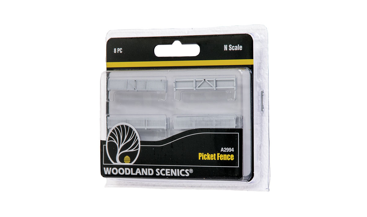 Picket Fence - N Scale - Add character to any scene with hand-painted and authentically weathered N scale Picket Fence