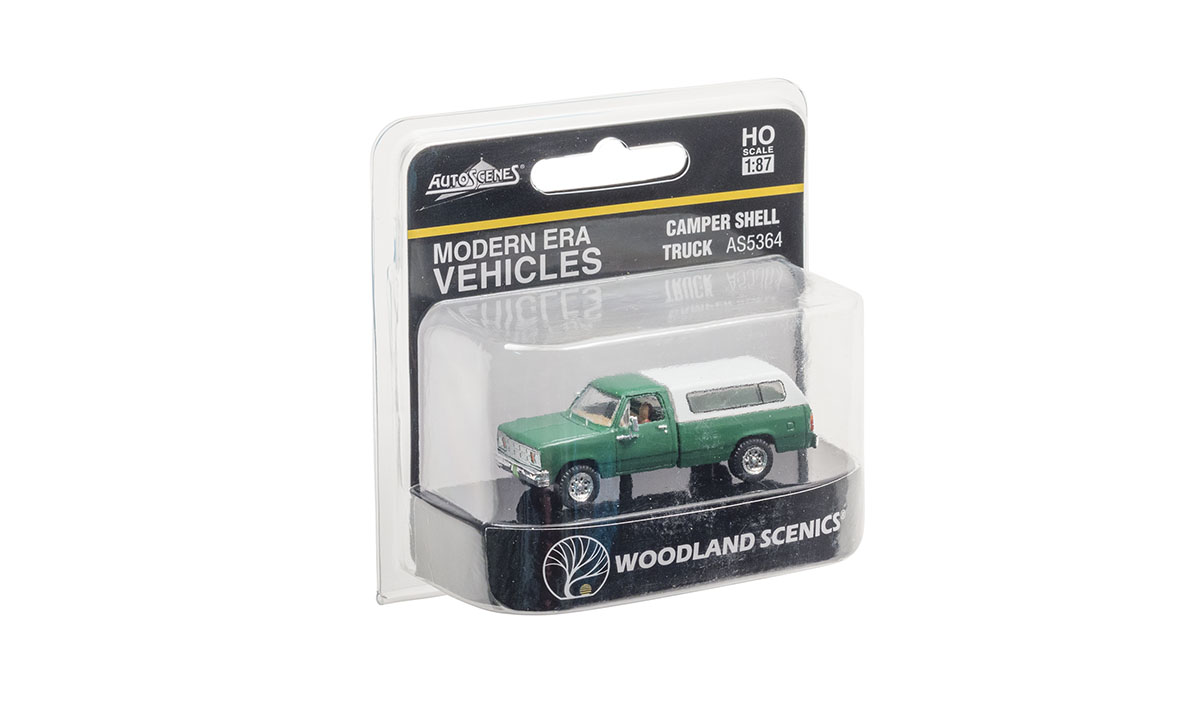 Camper Shell Truck - HO Scale - Modern Era Vehicles replicate automobiles manufactured during the last few decades of the 20th century
