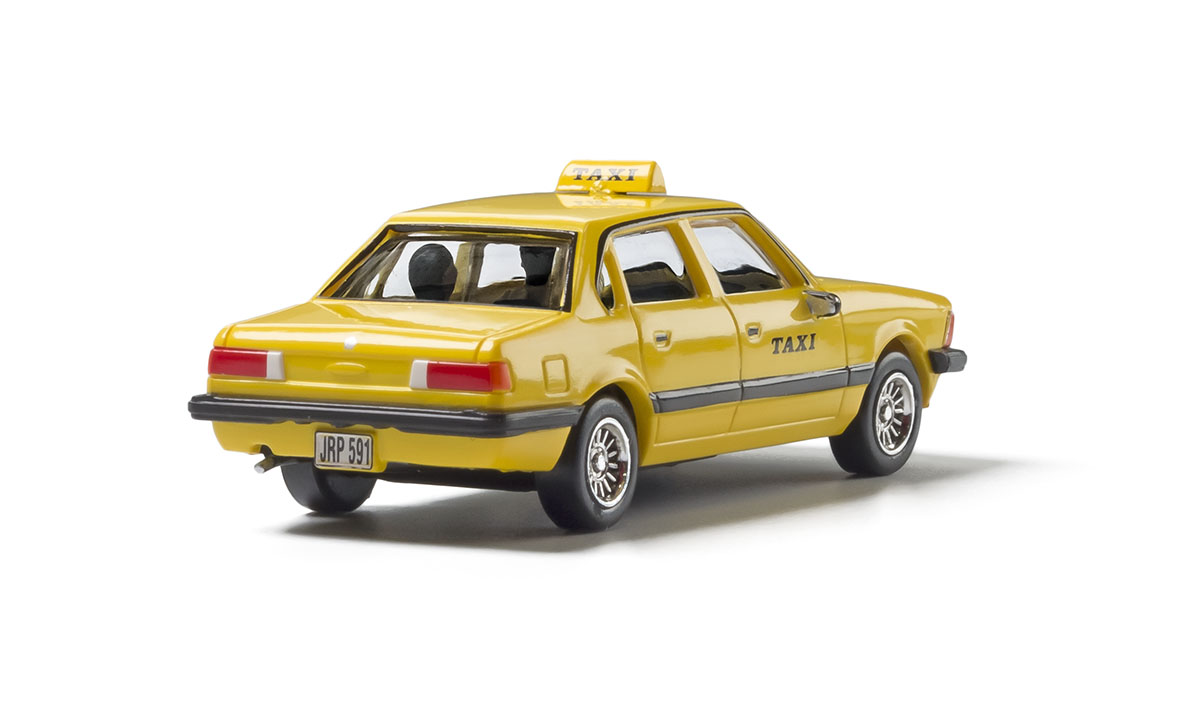 Taxi - HO Scale - Modern Era Vehicles replicate automobiles manufactured during the last few decades of the 20th century