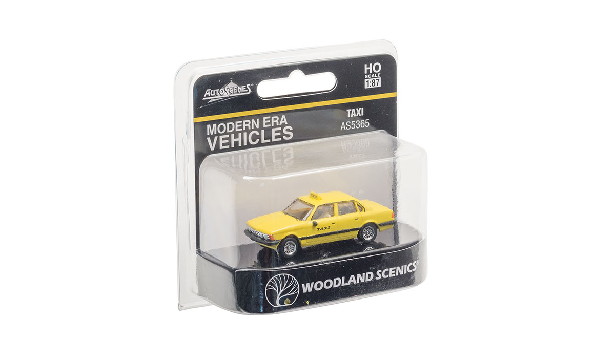 Taxi - HO Scale - Modern Era Vehicles replicate automobiles manufactured during the last few decades of the 20th century