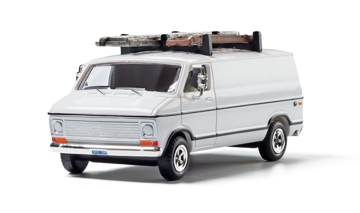 Work Van - HO Scale - Modern Era Vehicles replicate automobiles manufactured during the last few decades of the 20th century