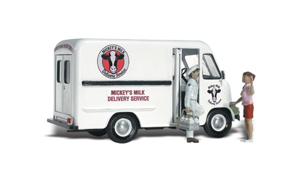 Mickey's Milk Delivery - HO Scale - Mickey makes his rounds in the milk truck