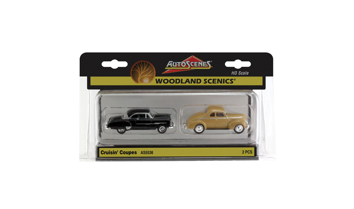 Cruisin' Coupes - HO Scale - Two cool coupes are cleaned up and ready for a long night of &quot;cruising the strip