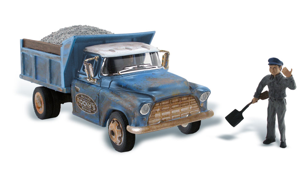 Rocky's Road Repair - HO Scale - Rocky rids the streets of potholes and puddles