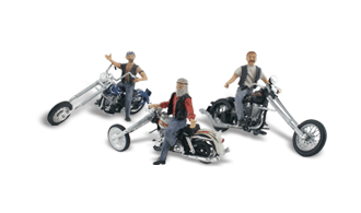 Bad Boy Bikers - HO Scale - Woodland Scenics
