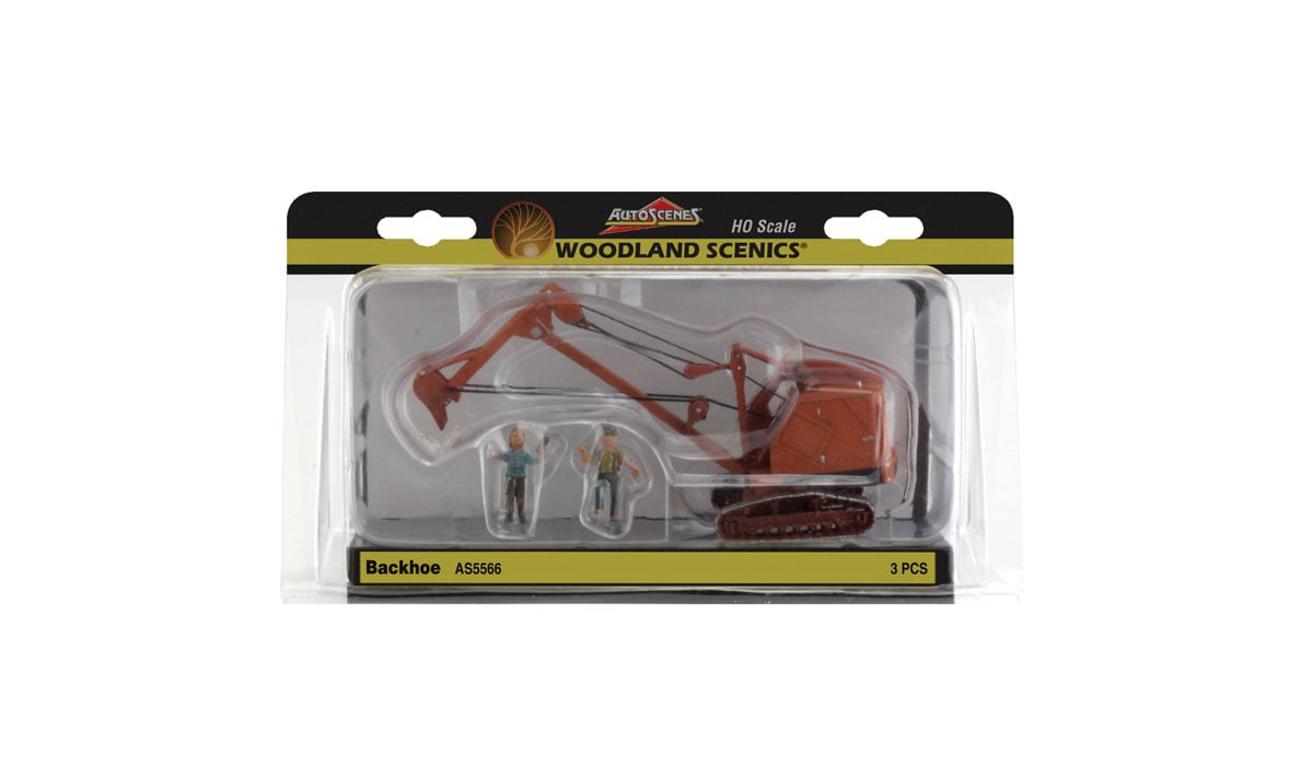 Backhoe - HO Scale - Intricately detailed vintage backhoe makes a great addition to any layout construction scene