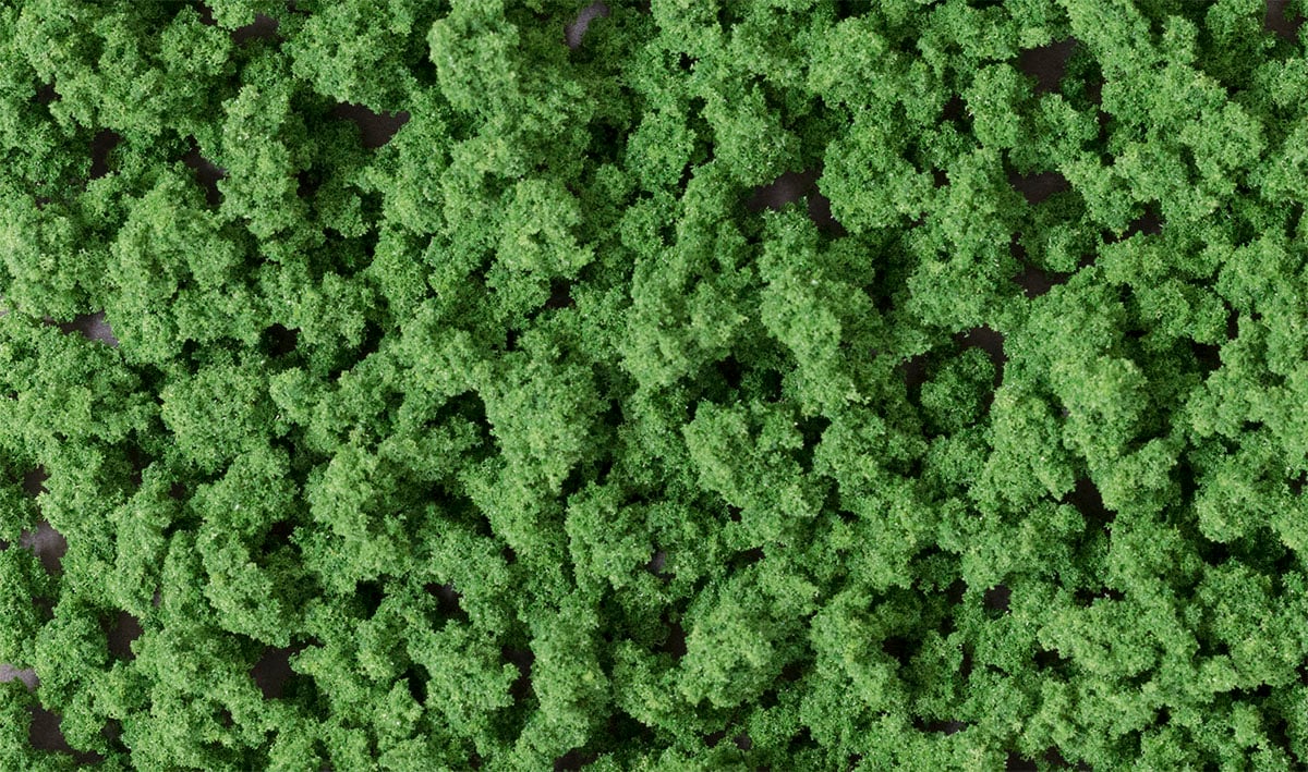 Medium Green - Models medium to high ground cover, such as bushes, hedges, shrubs and trees, and is the perfect product to make medium to large trees