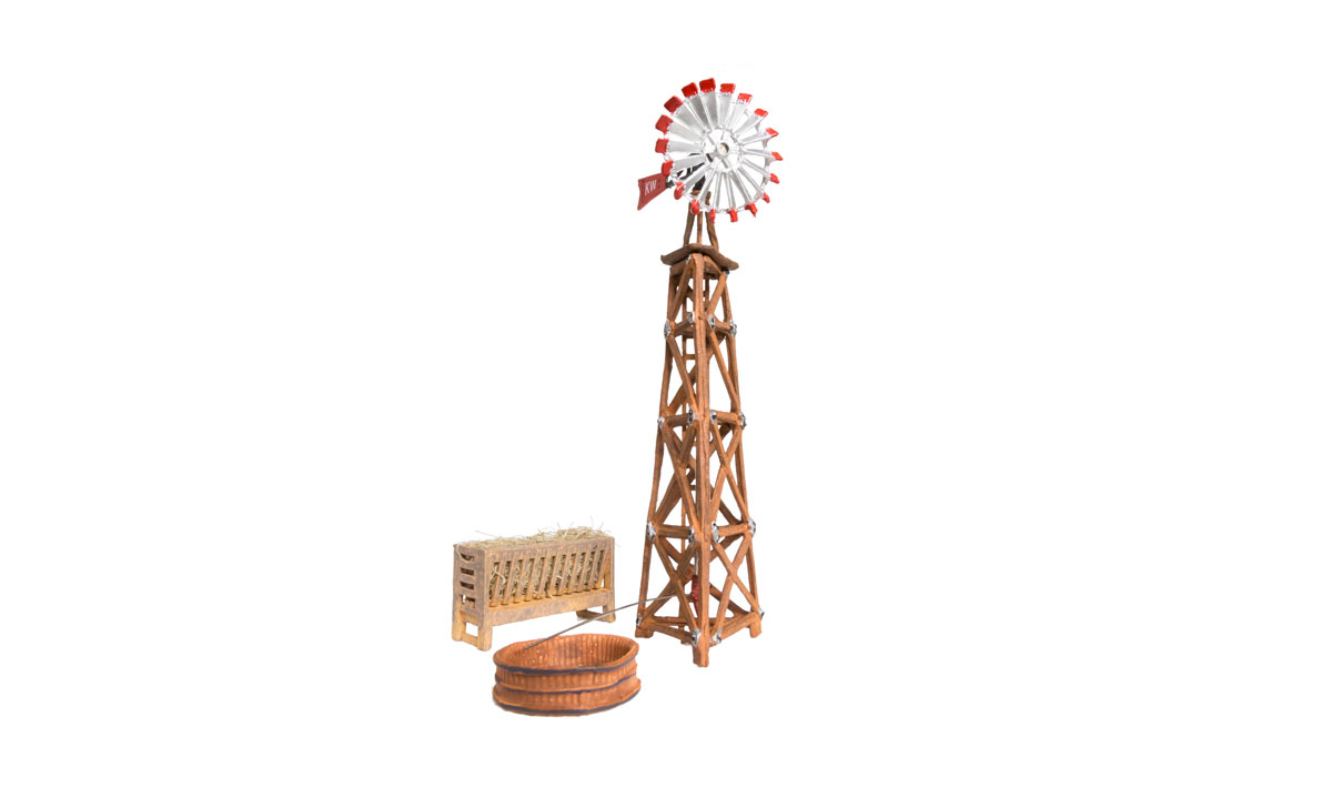 Windmill - N Scale - This well-kept Windmill indicates someone is investing in the property