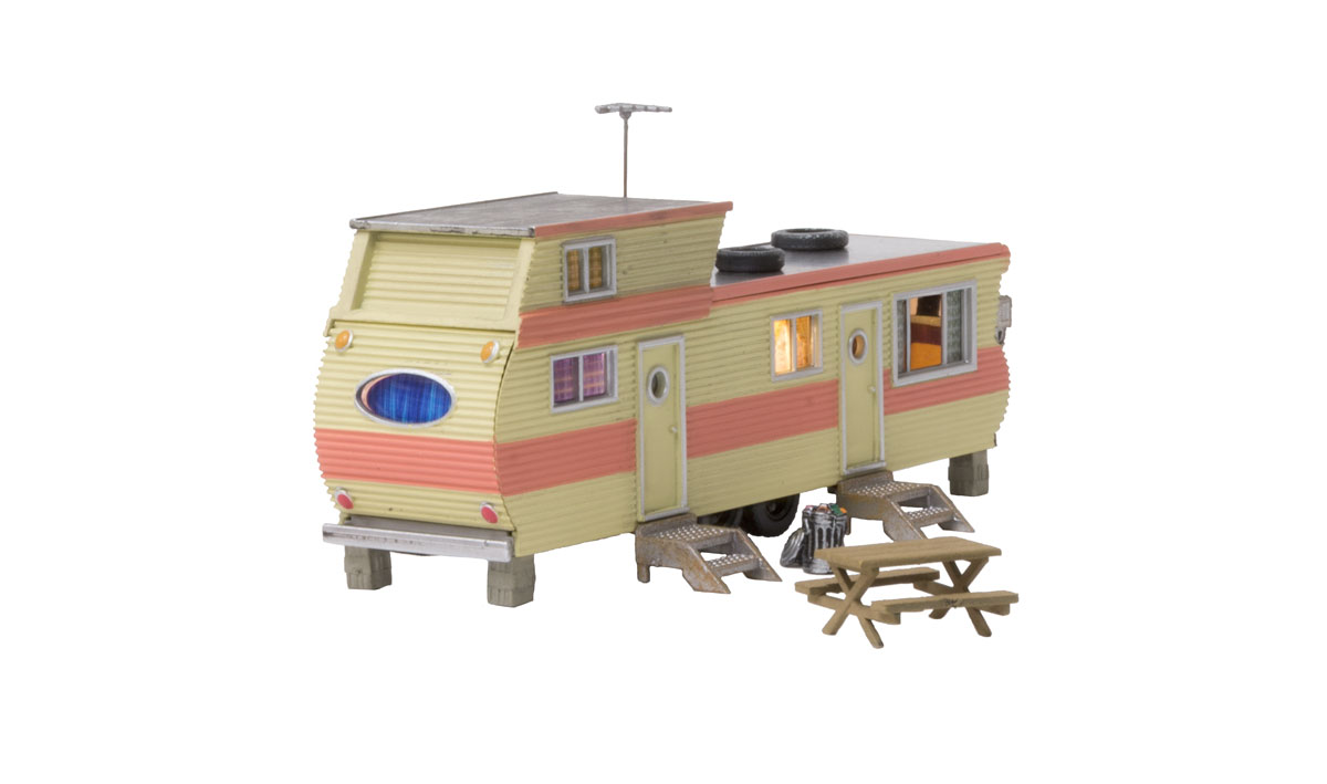 Double Decker Trailer - N Scale - Whether you're having lunch outside or watching late-night TV, the Double Decker Trailer is perfect for taking your layout to the next level