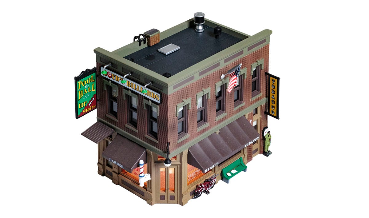 Corner Emporium - HO Scale - The Corner Emporium is an old-time three-in-one store