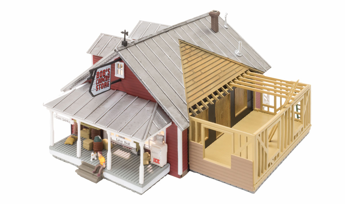 Country Store Expansion - HO Scale - Business is booming on your layout with this Built-&amp;-Ready® structure