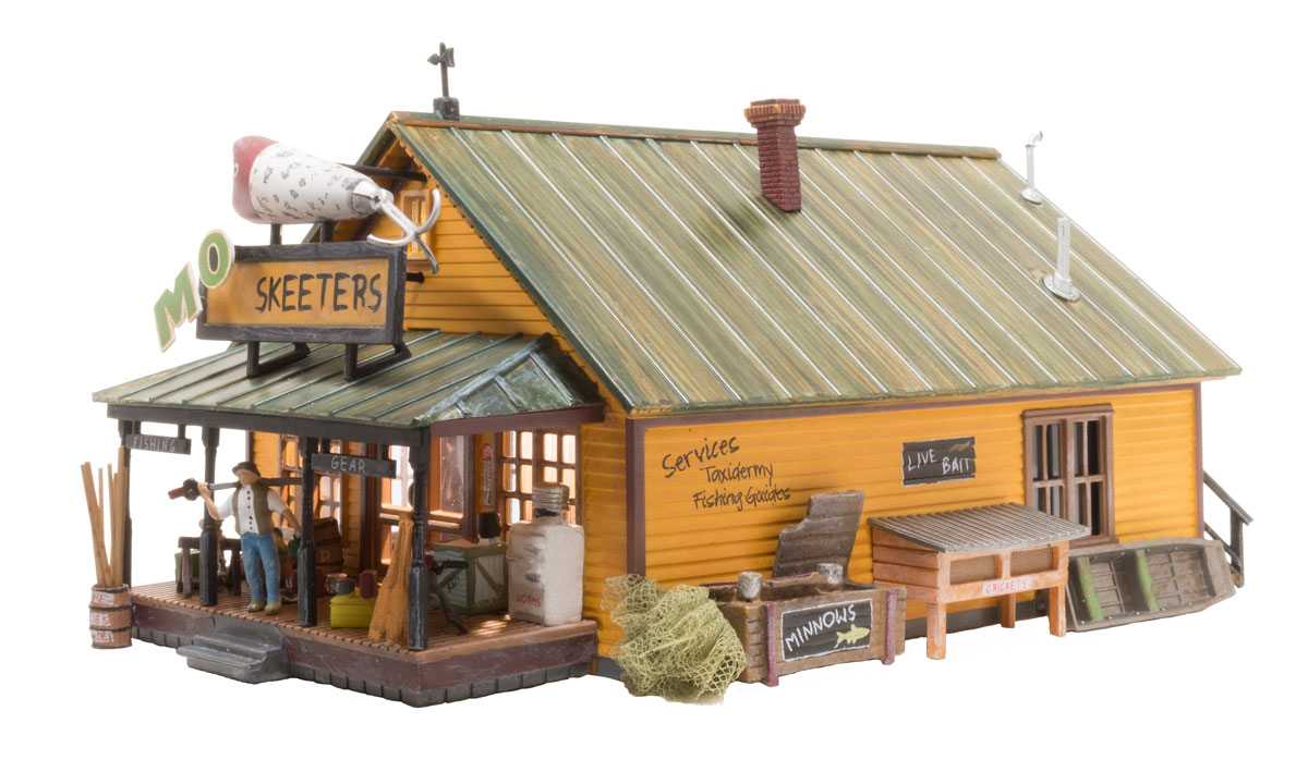 Mo Skeeters Bait & Tackle - HO Scale - Make sure the fishermen can get their bait with Mo Skeeters Bait & Tackle