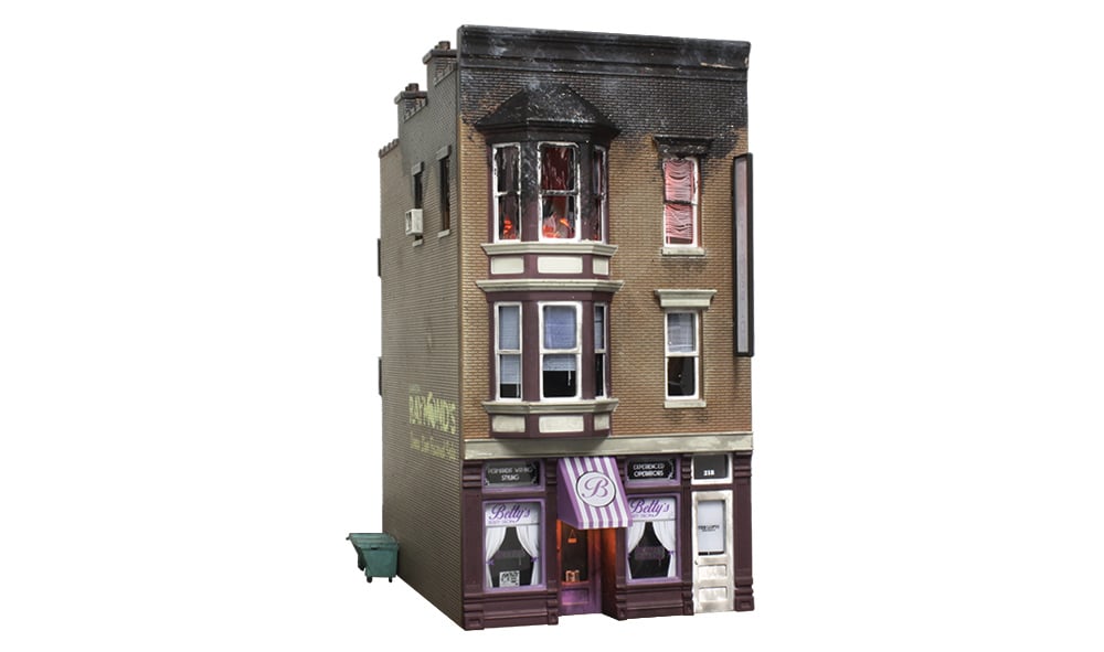 Betty's Burning Building - HO Scale