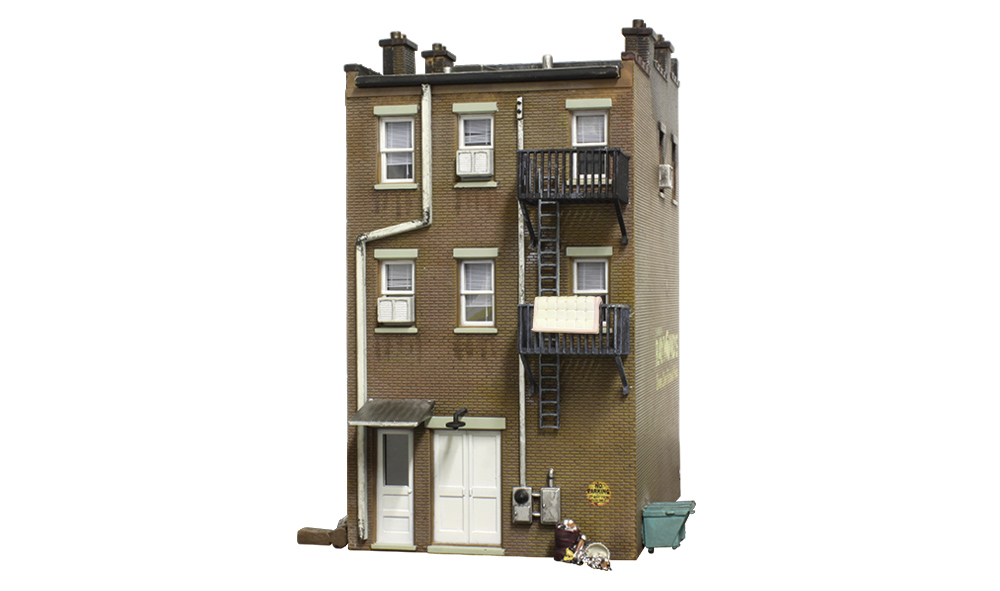 Betty's Burning Building - HO Scale - Betty's is a great building to use at the center of an action-packed layout scene