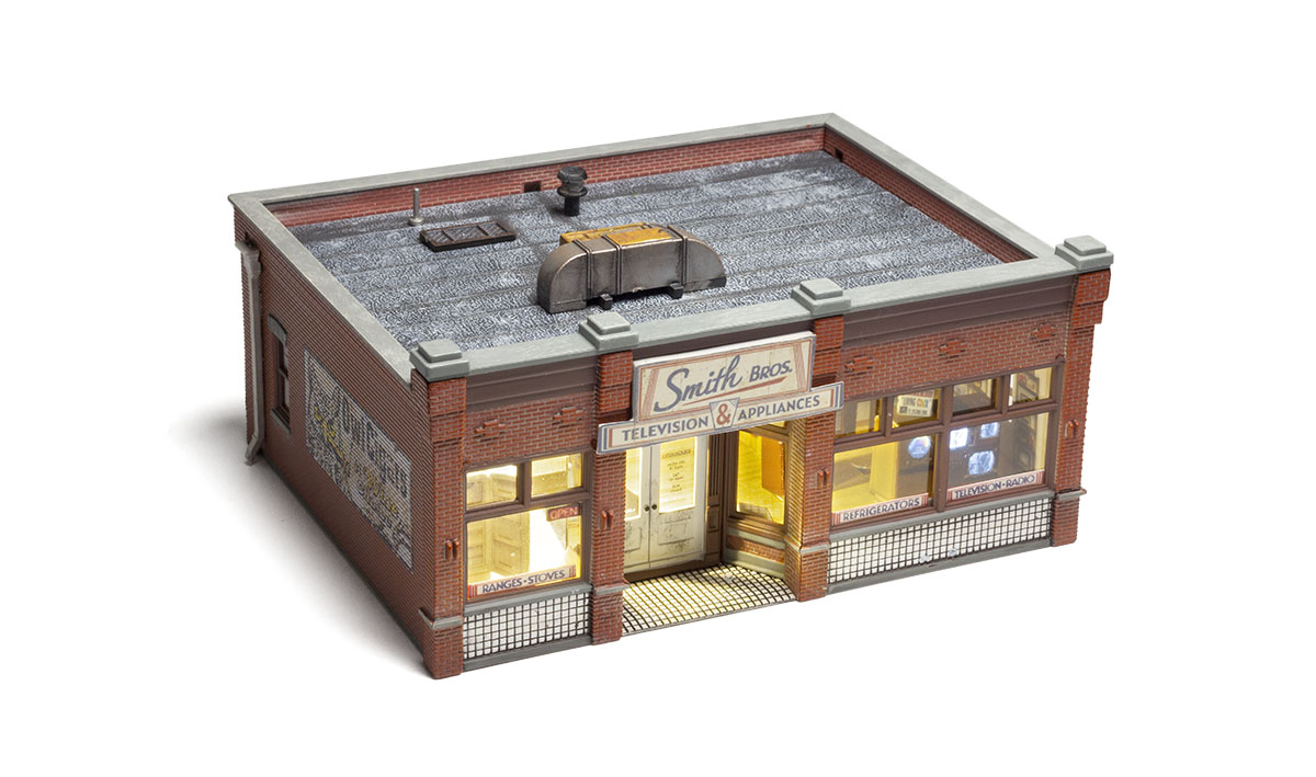 Smith Brothers TV & Appliance - HO Scale - Smith Brothers TV & Appliance carries the newest televisions, refrigerators and more