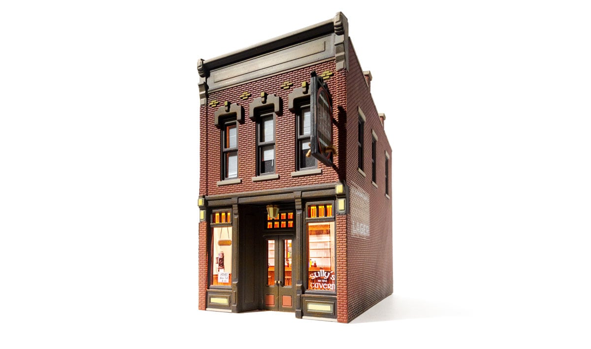 Sully's Tavern - O Scale - Sully's Tavern is a neighborhood pub that will add flare to the busiest city street or small town on a rural byway