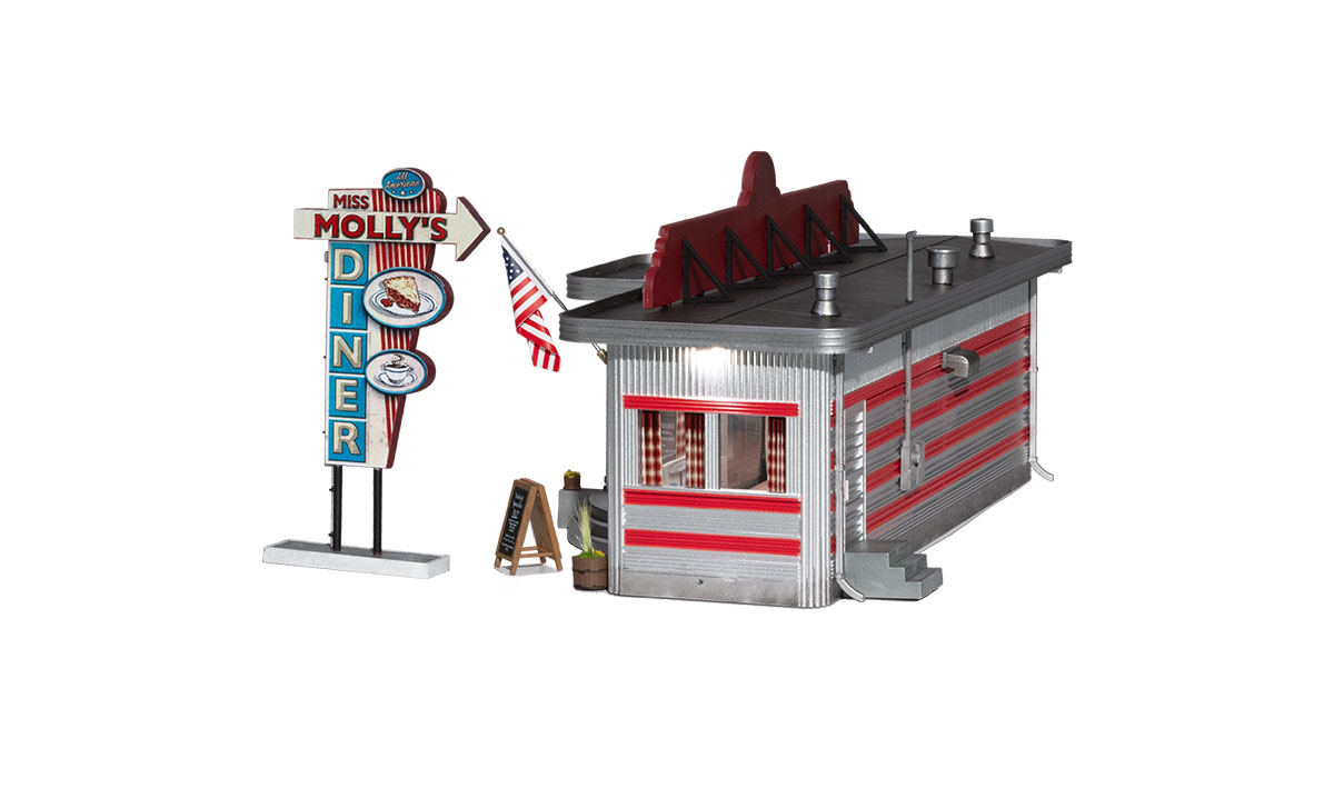 Miss Molly's Diner - O Scale - Miss Molly's Diner welcomes you with a spoonful of some good home cookin'