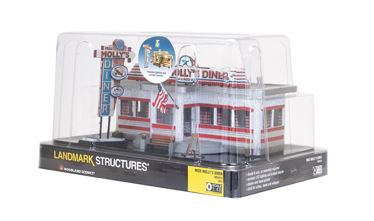 Miss Molly's Diner - O Scale - Miss Molly's Diner welcomes you with a spoonful of some good home cookin'