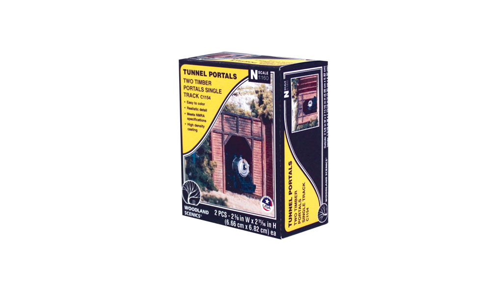 Timber Single Portal - N Scale - Create a timber tunnel portal over a single N scale track