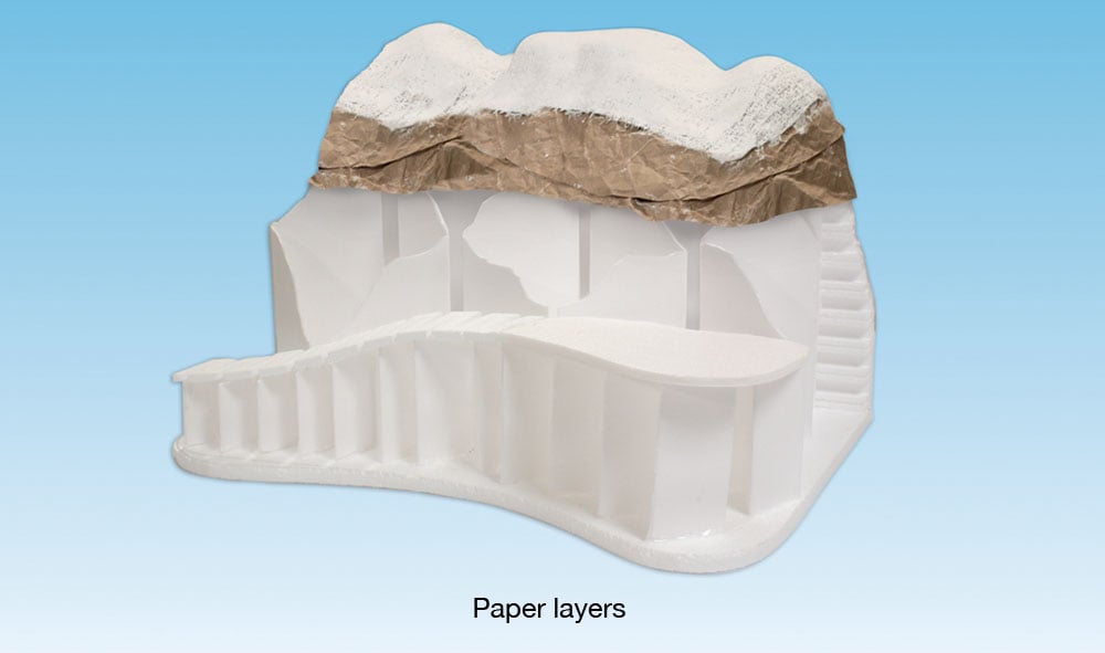 No-News Paper<sup>™</sup> - Use No-News Paper to build terrain and substructure in preparation for a plaster shell