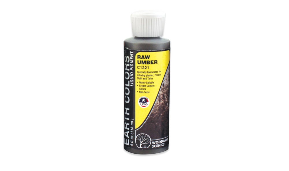 Raw Umber - Specially formulated for adding color to Plaster Cloth, Flex Paste&trade;, foam, wood, plaster and papier mache terrain models