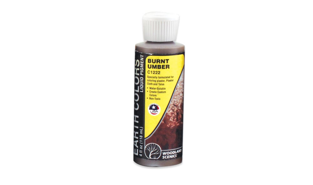 Burnt Umber - Specially formulated for adding color to Plaster Cloth, Flex Paste&trade;, foam, wood, plaster and papier mache terrain models