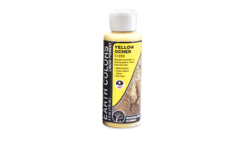 Yellow Ocher - Specially formulated for adding color to Plaster Cloth, Flex Paste&trade;, foam, wood, plaster and papier mache terrain models