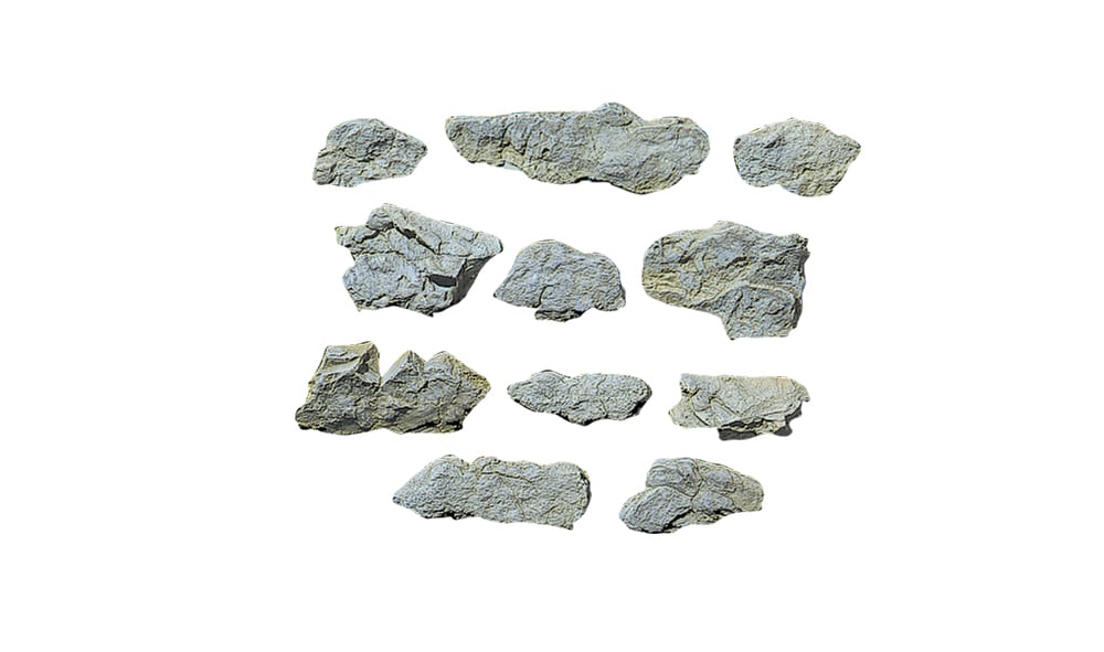 Surface Rocks Mold - Use this mold to make flat rocks for riverbeds, plateaus and road cuts