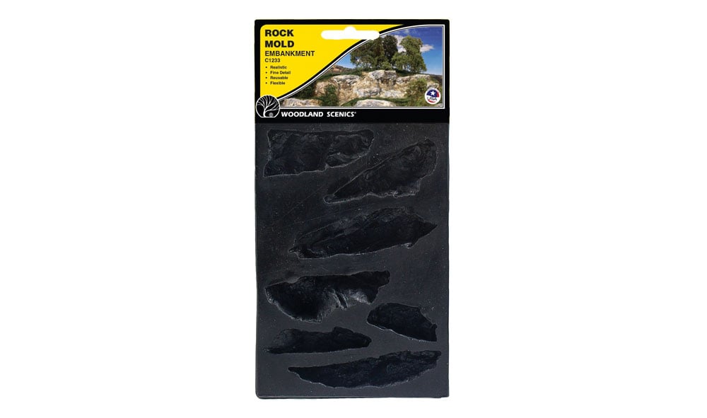 Reusable Flexible Woodland Scenics C1233 Rock Mold to Make Embankments 