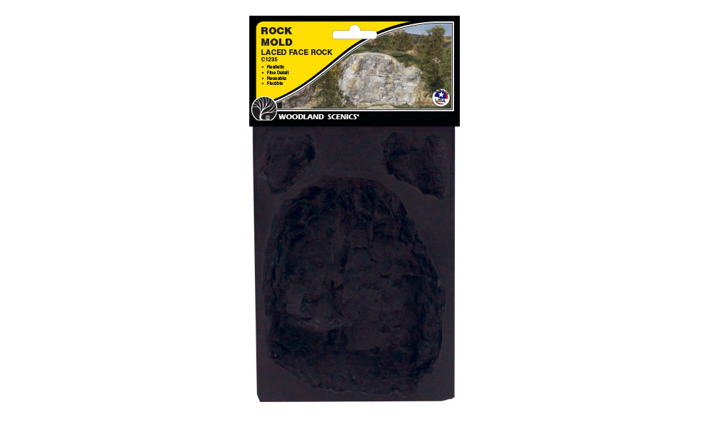 Laced Face Rock Mold - Make rocks for road cuts, embankments, ditches and anywhere large rocks might surface