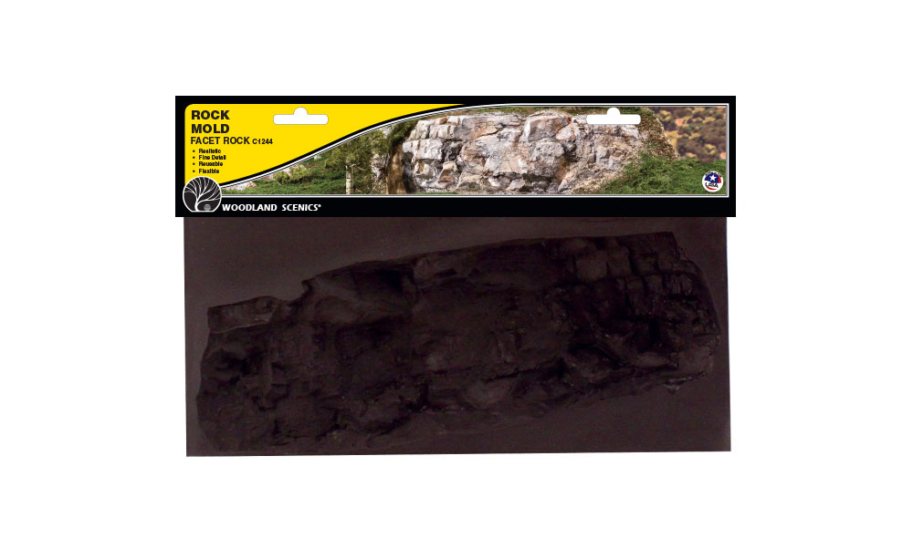 Facet Rock Mold - Make rocks anywhere you want rocks with deep cuts, such as embankments, canyon walls, ditches and more