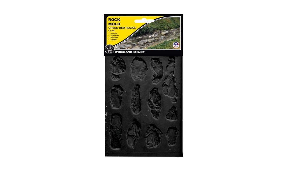 Creek Bed Rock Mold - Use this mold to cast rocks to model dry creek beds or to set prior to pouring Realistic Water&trade; for creeks, rivers and streams