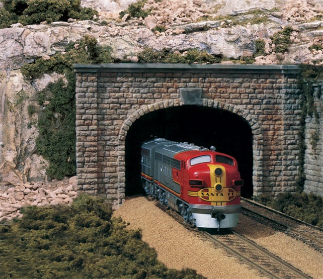 Cut Stone Double Portal - HO Scale  - Create a cut stone look for your double track, HO scale tunnel