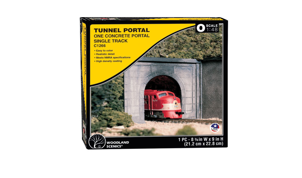 Concrete Single Portal - O Scale - Tunnel Portals are built at the entrances to tunnels