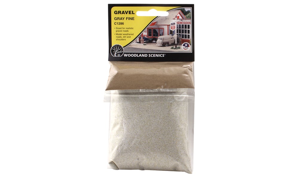 Gravel Gray Fine - Gravel is sized to model gravel roads more realistically