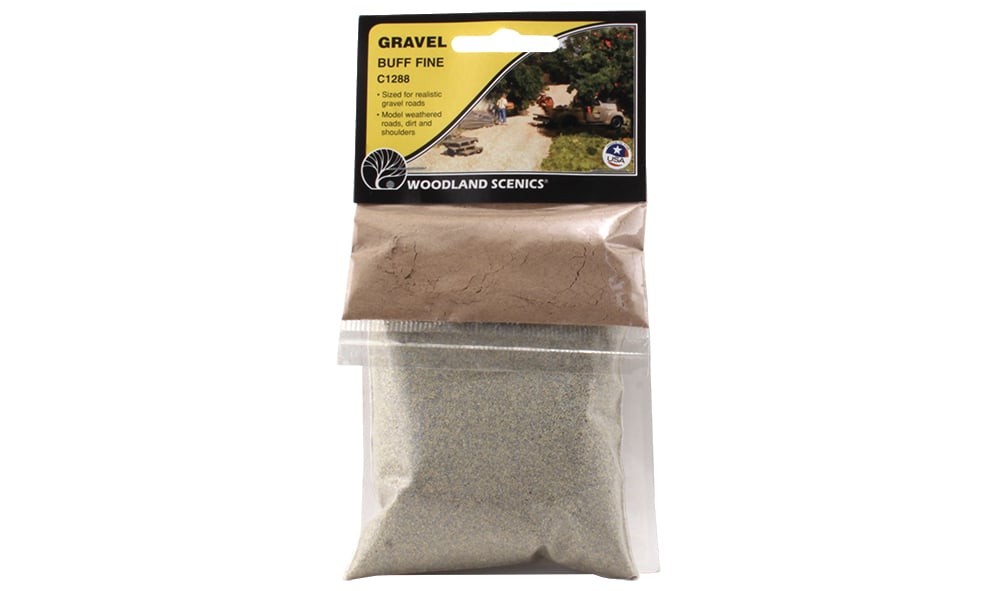 Gravel Buff Fine - Gravel is sized to model gravel roads more realistically