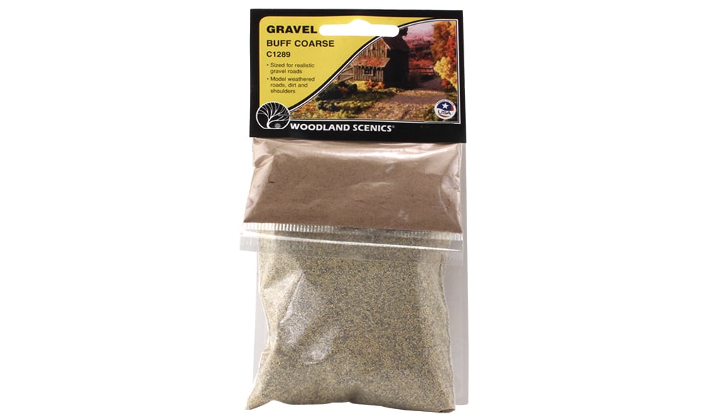 Gravel Buff Coarse - Gravel is sized to model gravel roads more realistically
