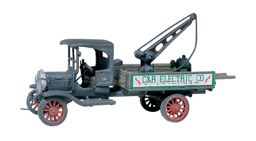 Service Truck (1914 Diamond T) HO Scale Kit - Use this service truck to tow vehicles