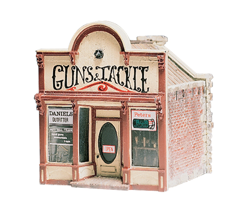 Daniels Outfitters HO Scale Kit - This little shop is modeled after the many that supplied all of the arms and ammunition that were an everyday part of life in the early American years