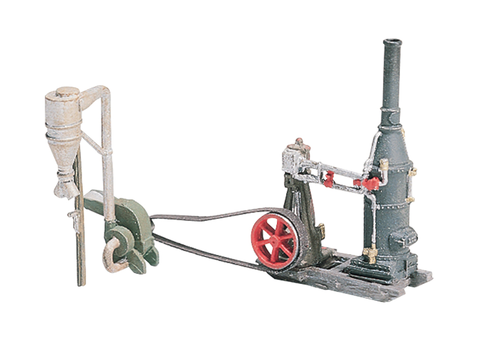 Steam Engine and Hammer Mill HO Scale Kit - They fed the steam engine with coal to operate the hammer mill
