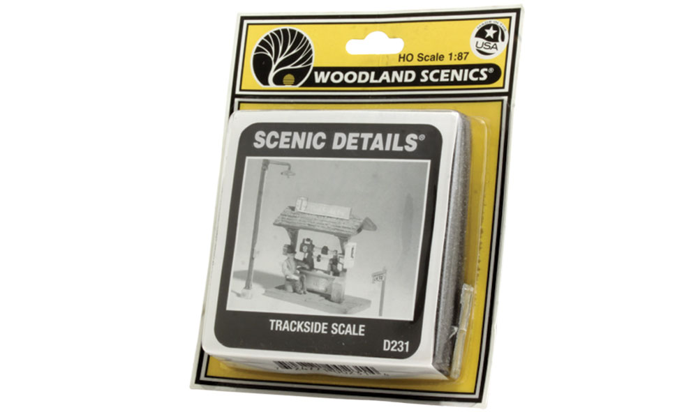 Trackside Scale HO Scale Kit - The scale attendant is taking a quick nap between trains