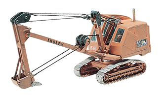 Back Hoe (Insley Model K) HO Scale Kit - Woodland Scenics