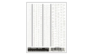Stencil/Block Woodland Scenics #751 Black Dry Transfer Alphabet & Numbers 