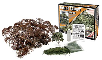 スパイス　フォレストキャノピー Medium Green Forest Canopy - Woodland Scenics