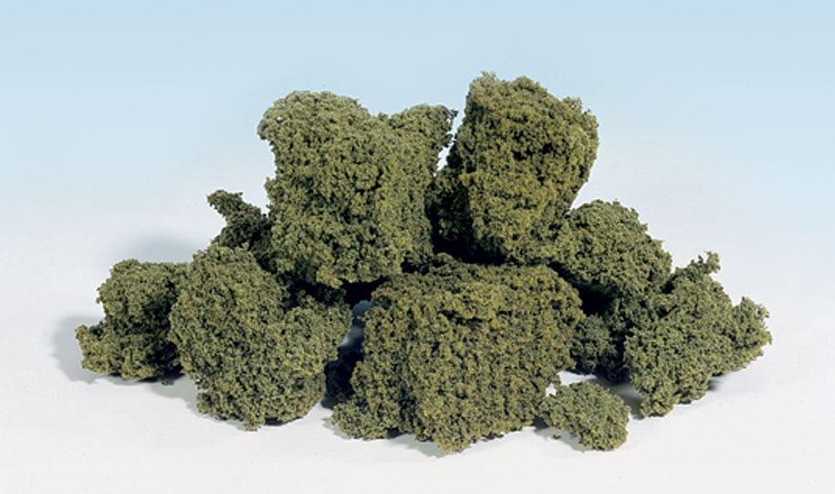 Foliage Clusters<sup>™</sup> Light Green - Model bushes, hedges, shrubs, trees and other high ground cover, and use on hillsides to model tree masses