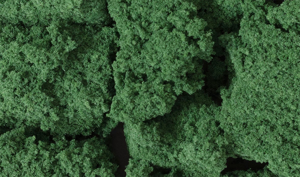 Foliage Clusters<sup>™</sup> Dark Green - Model bushes, hedges, shrubs, trees and other high ground cover, and use on hillsides to model tree masses