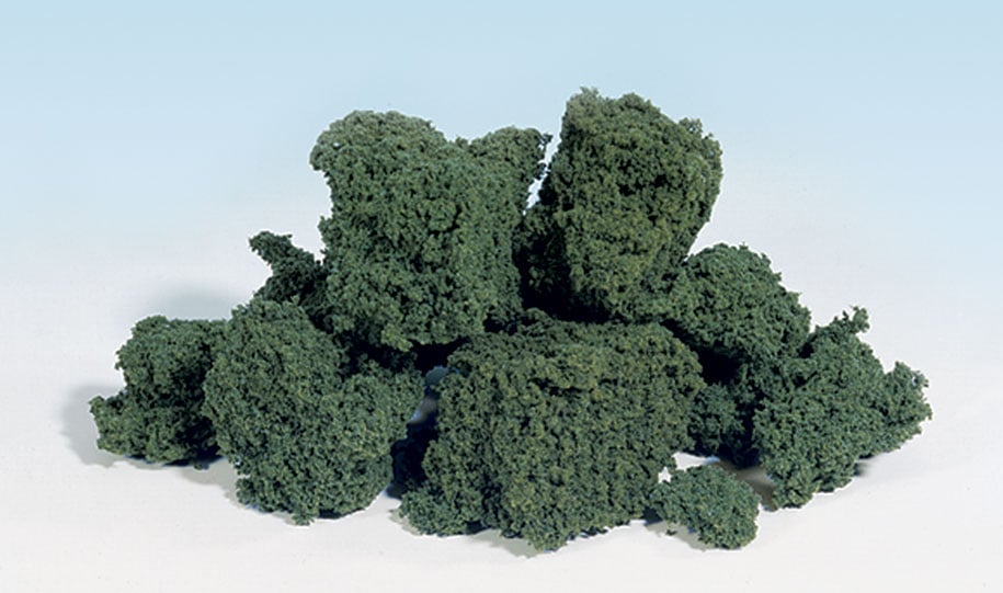 Foliage Clusters<sup>™</sup> Dark Green - Model bushes, hedges, shrubs, trees and other high ground cover, and use on hillsides to model tree masses
