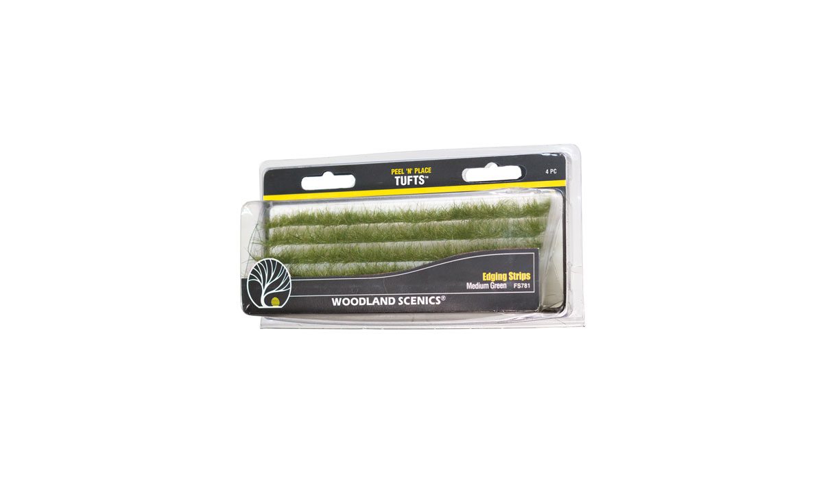 Medium Green Edging Strips - Peel 'n' Place&reg; Tufts allow you to model a variety of grassy plants often found in fields, meadows and pastures