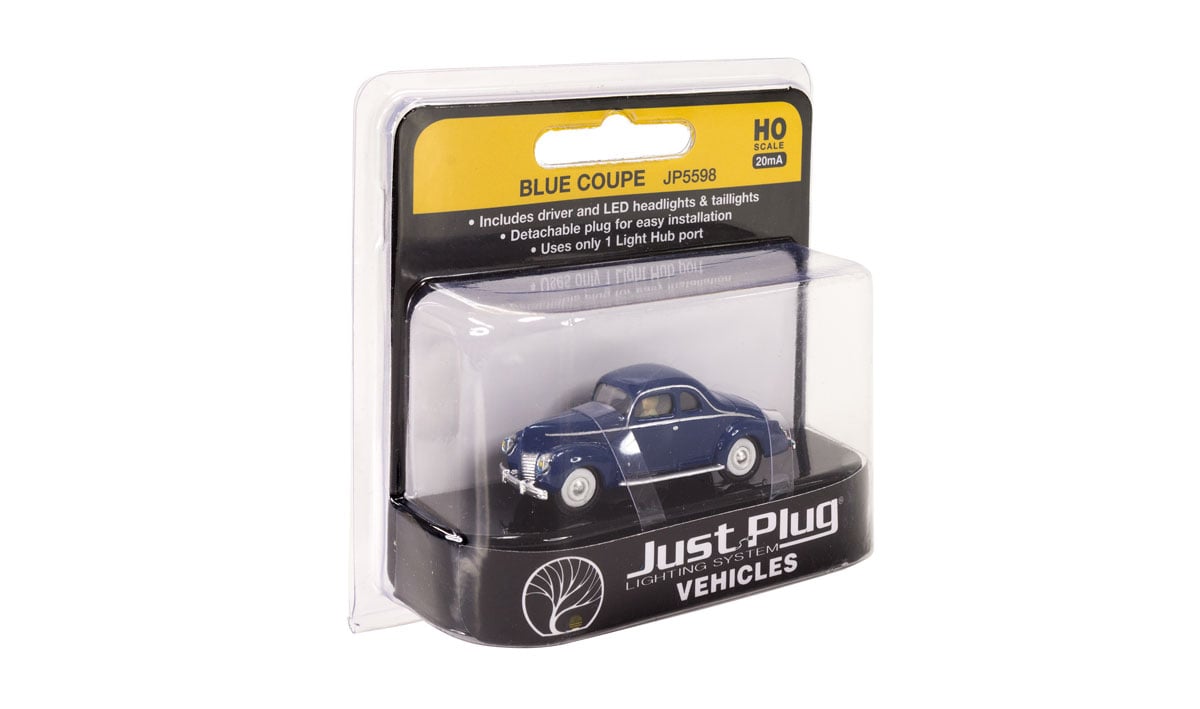 Blue Coupe - HO Scale - Out for a drive? This well mannered coupe has a little bit of a wild side